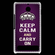Coque Sony Xperia E1 Keep Calm and Carry on Violet