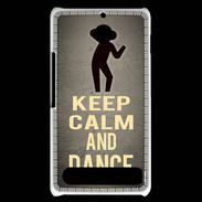 Coque Sony Xperia E1 Keep Calm and Dance Gris