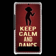Coque Sony Xperia E1 Keep Calm and Dance Rouge