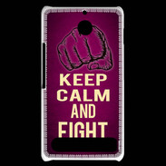 Coque Sony Xperia E1 Keep Calm and Fight Rose