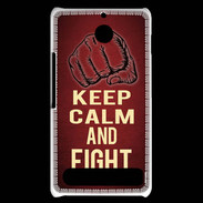Coque Sony Xperia E1 Keep Calm and Fight Rouge