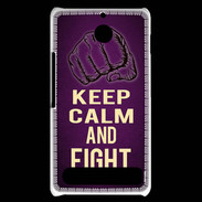 Coque Sony Xperia E1 Keep Calm and Fight Violet