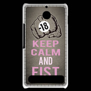 Coque Sony Xperia E1 Keep Calm and Fist Gris