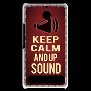 Coque Sony Xperia E1 Keep Calm and Up Sound Rouge