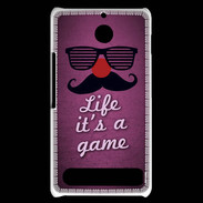 Coque Sony Xperia E1 Life It's a game Rose ZG
