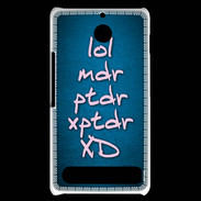 Coque Sony Xperia E1 LOL MDR bleu ZG