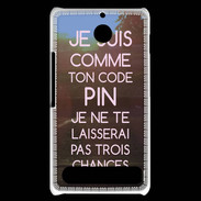 Coque Sony Xperia E1 Code pin rose ZG