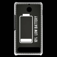 Coque Sony Xperia E1 Low Battery noir ZG