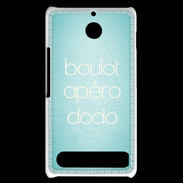 Coque Sony Xperia E1 Boulot Apéro Dodo Turquoise ZG