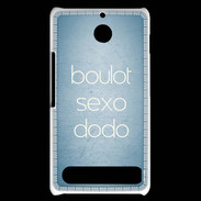Coque Sony Xperia E1 Boulot Sexo Dodo Bleu ZG