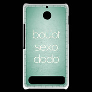 Coque Sony Xperia E1 Boulot Sexo Dodo Vert ZG