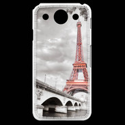 Coque LG G Pro Tour Eiffel rouge sur fond en noir et blanc