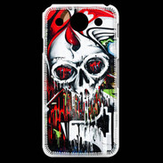 Coque LG G Pro Tête de mort Graffiti couleur