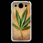 Coque LG G Pro Feuille de cannabis sur toile beige