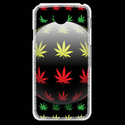 Coque LG G Pro Effet cannabis sur fond noir