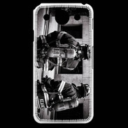 Coque LG G Pro Pompiers en noir et blanc