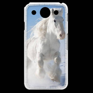 Coque LG G Pro Cheval blanc dans la neige 2