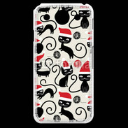Coque LG G Pro Fond chat noir Noël