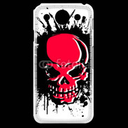 Coque LG G Pro Tête de Mort en Rouge et Noir