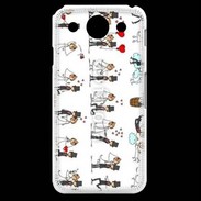 Coque LG G Pro Bande dessinée de mariés
