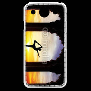 Coque LG G Pro Danseuse yoga temple couché de soleil