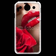 Coque LG G Pro Bouche et rose glamour