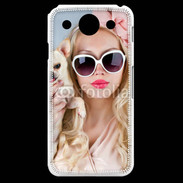Coque LG G Pro Femme glamour avec chihuahua