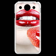 Coque LG G Pro Bouche sexy rouge à lèvre gloss rouge fraise