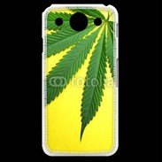 Coque LG G Pro Feuille de cannabis sur fond jaune