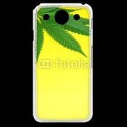Coque LG G Pro Feuille de cannabis sur fond jaune 2
