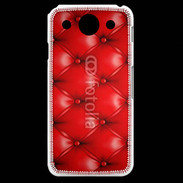 Coque LG G Pro Capitonnage cuir rouge