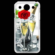 Coque LG G Pro Champagne et rose rouge