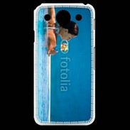 Coque LG G Pro Femme sirotant un cocktail face à la mer