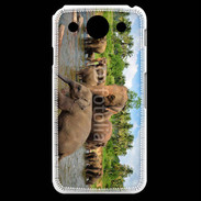 Coque LG G Pro Groupe d'éléphants à la rivière