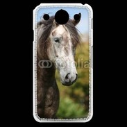 Coque LG G Pro Portrait cheval arabe gris 1