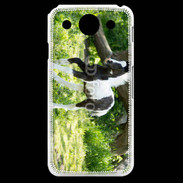 Coque LG G Pro Poulain noir et blanc