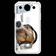 Coque LG G Pro Chien écoutant de la musique