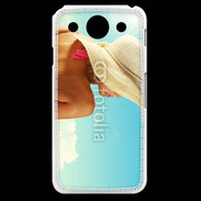 Coque LG G Pro Femme à chapeau de plage