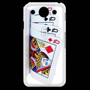Coque LG G Pro Carré de dames au poker