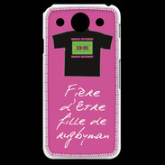 Coque LG G Pro Fille de rugbyman Bonus offensif-défensif Rose 2