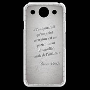 Coque LG G Pro Portrait Ame Gris Citation Oscar Wilde