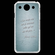 Coque LG G Pro Vrai vie Turquoise Citation Oscar Wilde