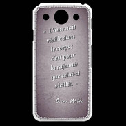 Coque LG G Pro Ame nait Violet Citation Oscar Wilde