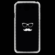 Coque LG G Pro moustache noir & blanc