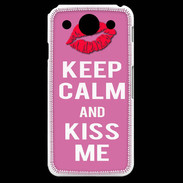 Coque LG G Pro Keep Calm Kiss me Rose