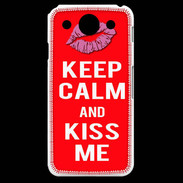 Coque LG G Pro Keep Calm Kiss me Rouge