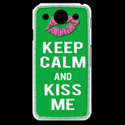 Coque LG G Pro Keep Calm Kiss me Vert