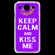 Coque LG G Pro Keep Calm Kiss me Violet