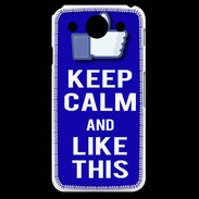 Coque LG G Pro Keep Calm Like This Bleu