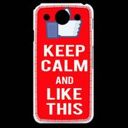 Coque LG G Pro Keep Calm Like This Rouge